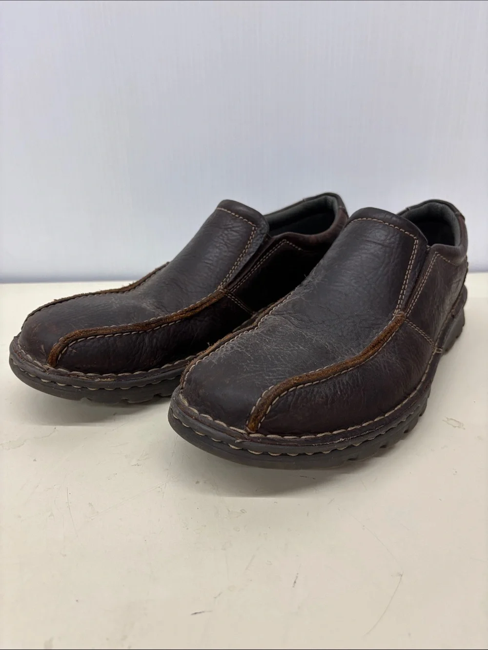 Clarks Men's Dark Brown Leather Slip-On Loafers